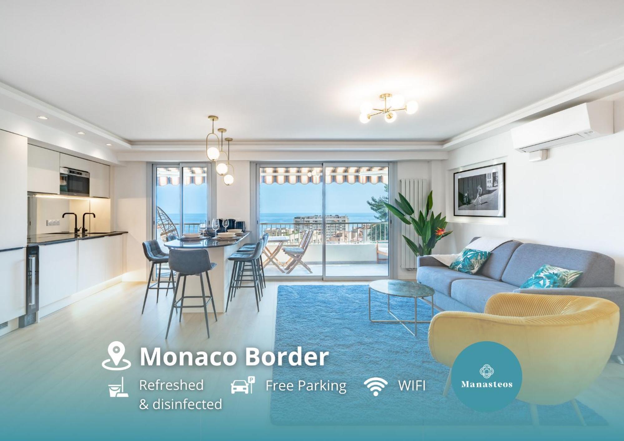 Baie De Monaco - Terrasse Vue Mer - Parking - Af Beausoleil Zewnętrze zdjęcie